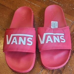 Vans Bold Red Slide Sandals